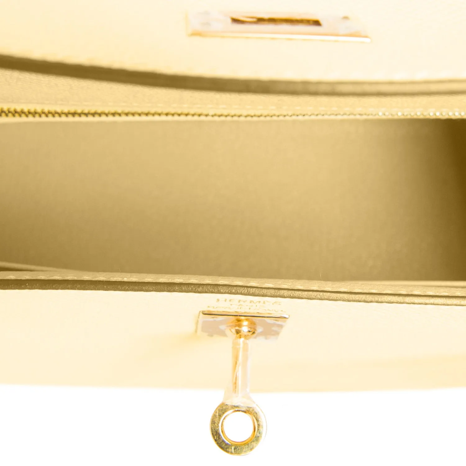 Hermes Kelly 25cm Jaune Poussin Sellier Epsom Kelly Gold Hardware